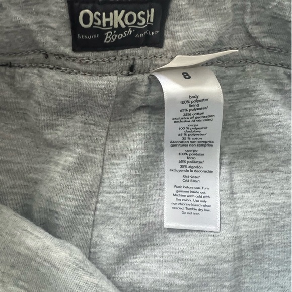 OshKosh Black Track Pants with White, size 8 - Picture 4 of 8